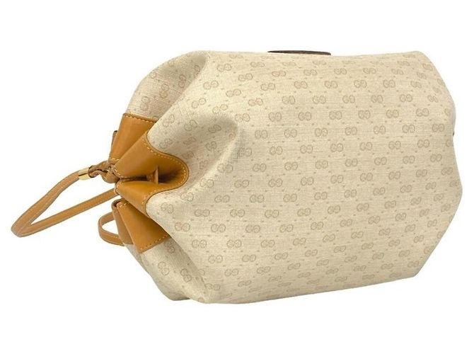 GUCCI Vintage Micro GG Schultertasche/Pouch aus Leder - Ansicht 7