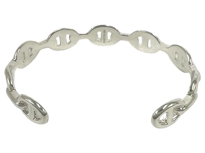 Hermès Bracelet Jonc Hermes Enchainée Argent Argenté - vue 6