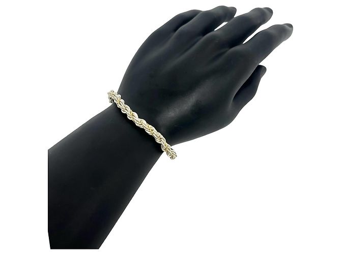 Autre Marque Bracciale Tiffany Vintage Twist Rope Argento D'oro - vista 2