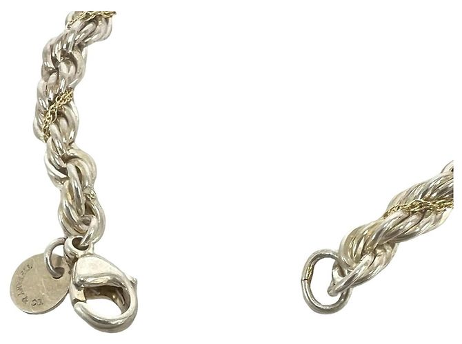Autre Marque Bracciale Tiffany Vintage Twist Rope Argento D'oro - vista 4