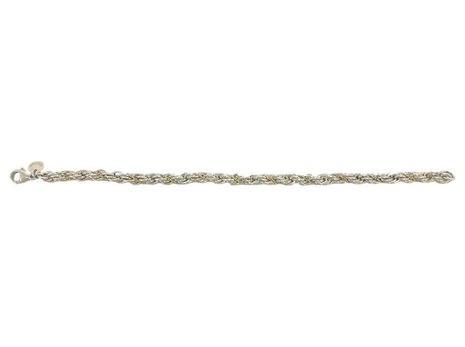 Autre Marque Bracciale Tiffany Vintage Twist Rope Argento D'oro - vista 5