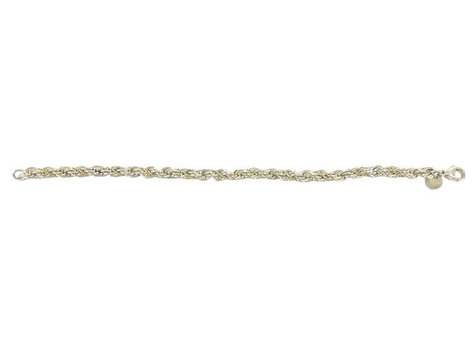 Autre Marque Bracciale Tiffany Vintage Twist Rope Argento D'oro - vista 6