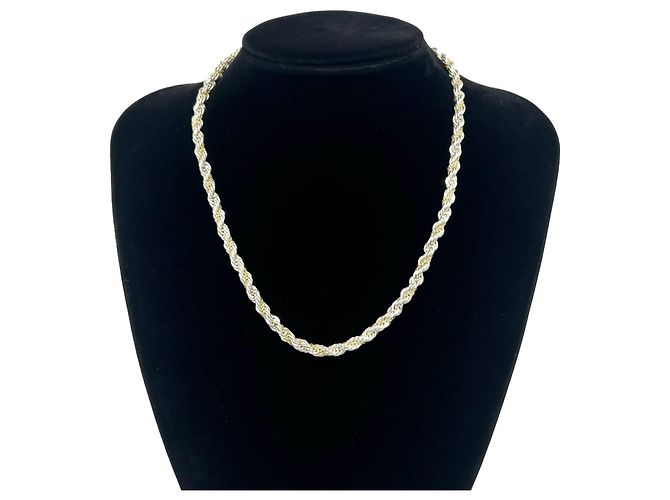 Autre Marque Collana Tiffany Vintage Twist Rope Argento D'oro - vista 2