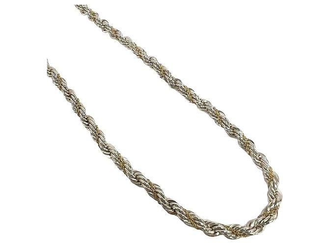 Autre Marque Collana Tiffany Vintage Twist Rope Argento D'oro - vista 4