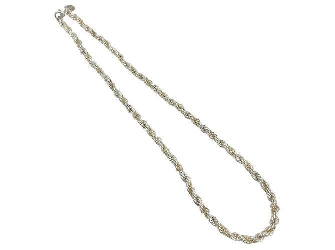 Autre Marque Collana Tiffany Vintage Twist Rope Argento D'oro - vista 6