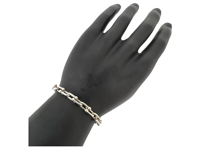 Autre Marque Bracciale a maglie piccole con charm Tiffany HardWear Argento - vista 2
