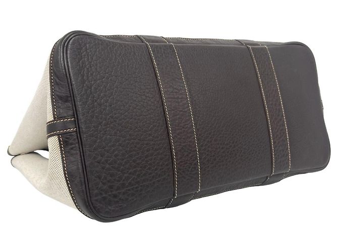 Hermès Borsa Tote Hermes Garden Party PM Toile H Negonda Marrone Crudo - vista 7