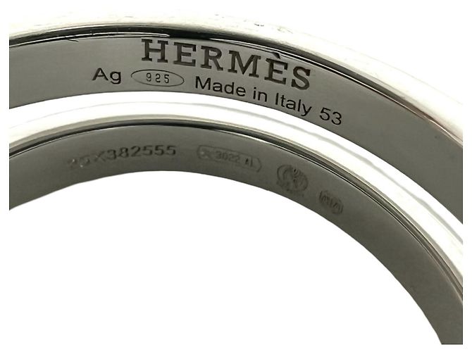 Hermès Hermes Lima PM Silver Band Ring Silvery - view 3