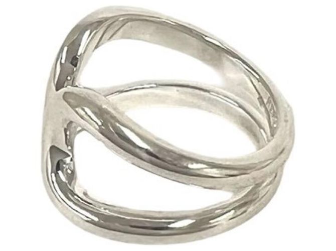 Hermès Hermes Lima PM Silver Band Ring Silvery - view 4