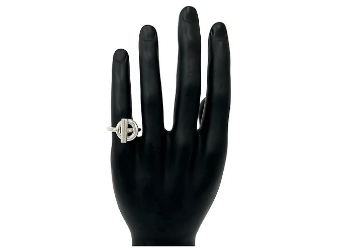 Ring Hermès Bague anneau Hermes Echappé Argenté - vue 2