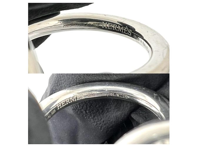 Ring Hermès Bague anneau Hermes Echappé Argenté - vue 3