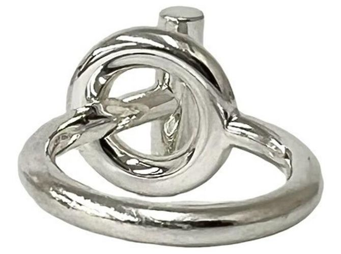 Ring Hermès Bague anneau Hermes Echappé Argenté - vue 6