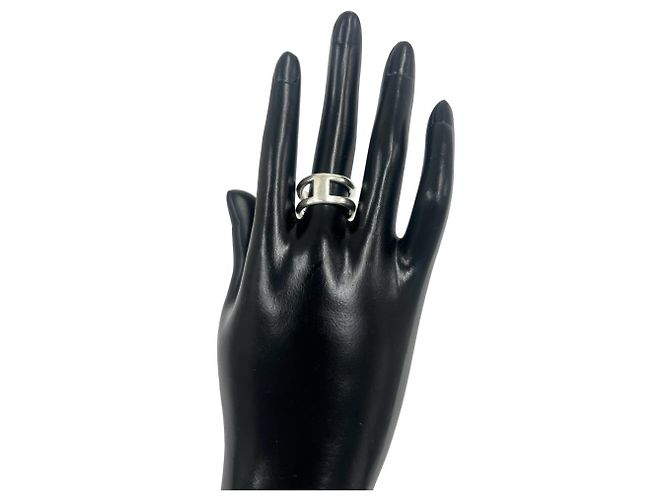 Autre Marque Anello Tiffany Vintage Diagonal Band Ring Argento - vista 2