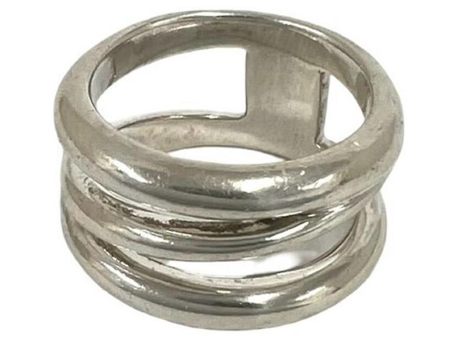 Autre Marque Anello Tiffany Vintage Diagonal Band Ring Argento - vista 6