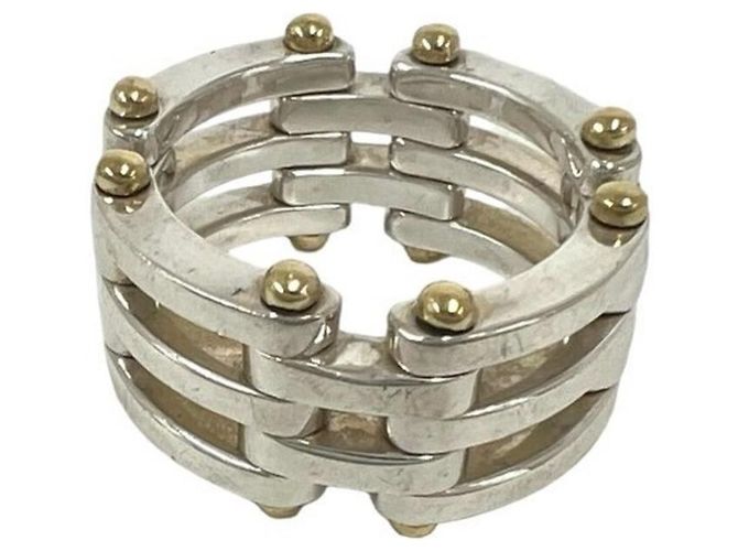Autre Marque Bague Tiffany Vintage Gate Argenté Doré - vue 4