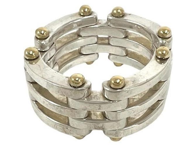 Autre Marque Bague Tiffany Vintage Gate Argenté Doré - vue 5