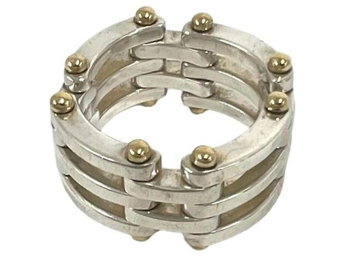 Autre Marque Bague Tiffany Vintage Gate Argenté Doré - vue 6