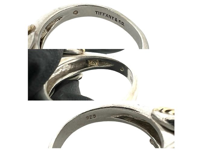 Autre Marque Anello Tiffany Vintage Signature Argento D'oro - vista 3