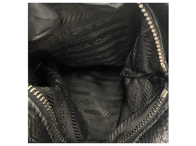 Prada Black Vitello Daino Leather Handbag - view 10