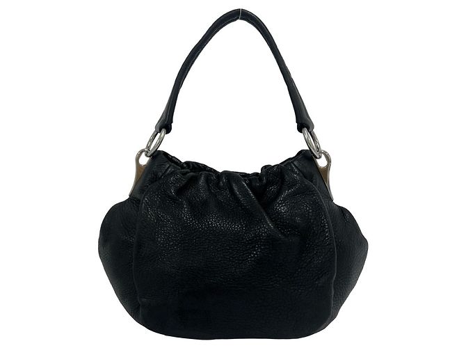 Prada Black Vitello Daino Leather Handbag - view 3
