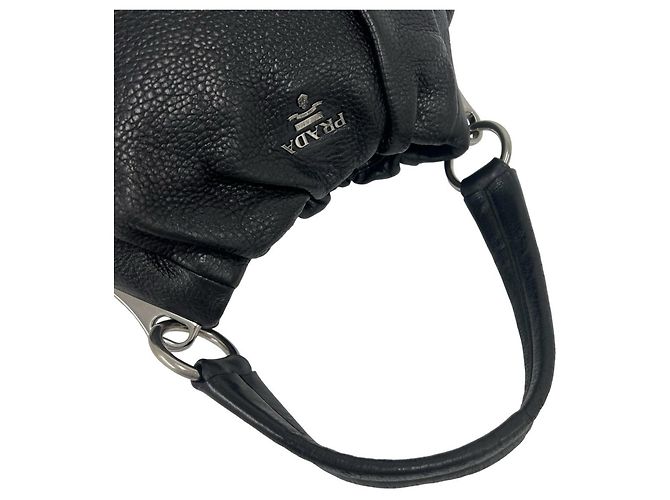 Prada Black Vitello Daino Leather Handbag - view 4