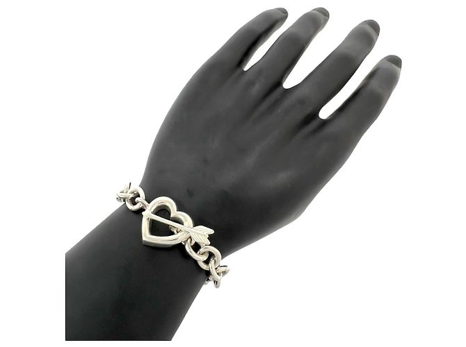 Autre Marque Bracciale Tiffany Vintage Heart Arrow Argento - vista 2