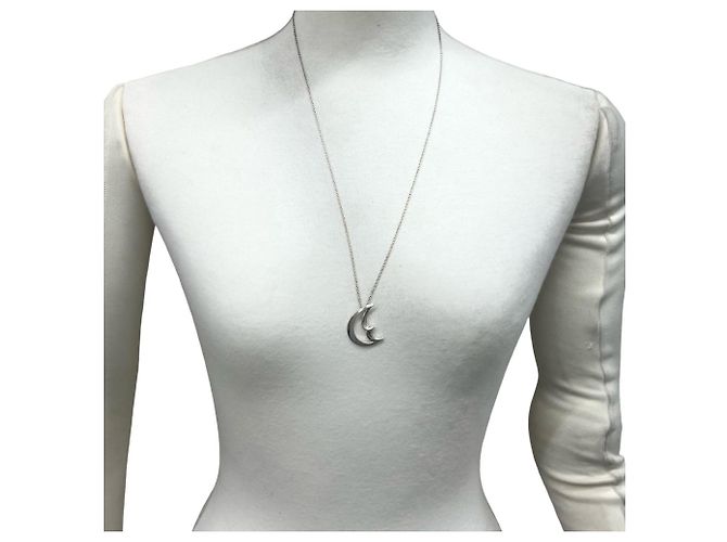 Autre Marque Collana Tiffany Vintage Crescent Moon - vista 2