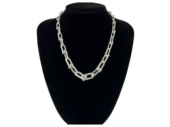 Autre Marque Tiffany HardWear Halskette mit abgestuften Gliedern Silber - Ansicht 2