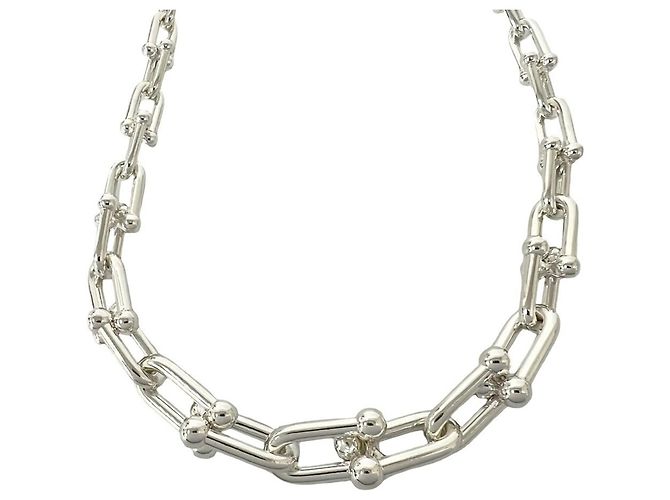 Autre Marque Tiffany HardWear Halskette mit abgestuften Gliedern Silber - Ansicht 4