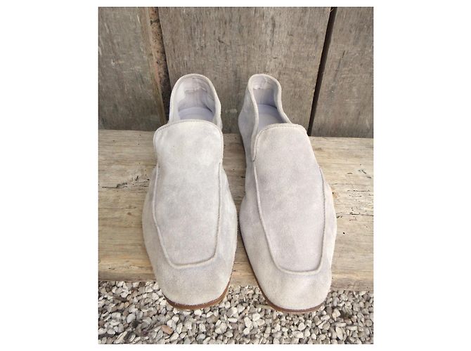 Autre Marque Mocassini Andrea Ventura in camoscio grigio - vista 6