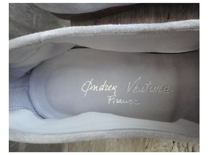 Autre Marque Mocassini Andrea Ventura in camoscio grigio - vista 8