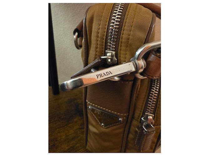 Bolso Prada de nailon marrón Castaño - vista 11