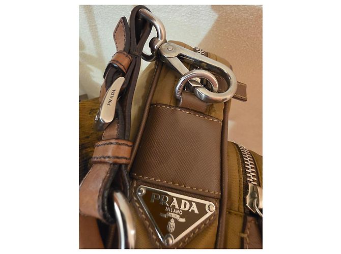 Bolso Prada de nailon marrón Castaño - vista 12