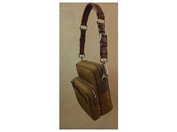 Bolso Prada de nailon marrón Castaño - vista 13
