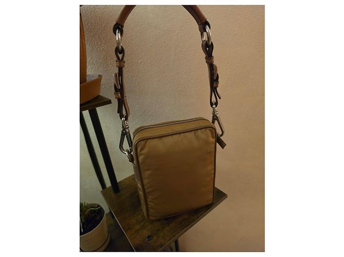 Bolso Prada de nailon marrón Castaño - vista 17