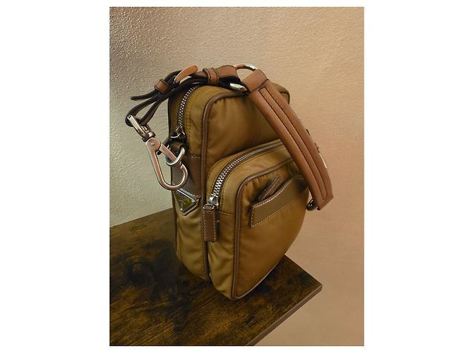 Bolso Prada de nailon marrón Castaño - vista 3