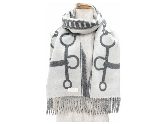 Hermès Stola in cashmere Hermes in grigio Marrone - vista 3