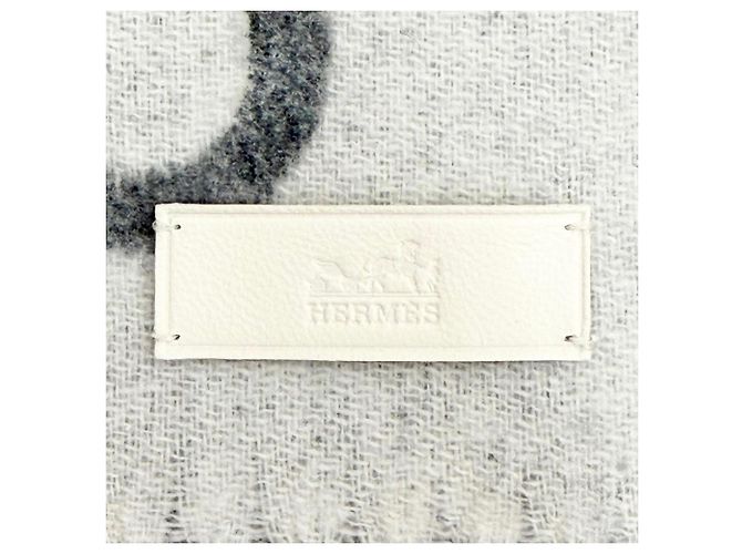 Hermès Stola in cashmere Hermes in grigio Marrone - vista 6