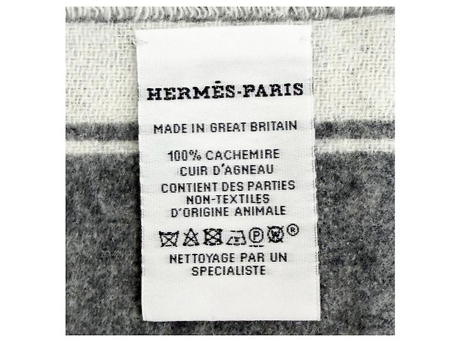 Hermès Stola in cashmere Hermes in grigio Marrone - vista 8