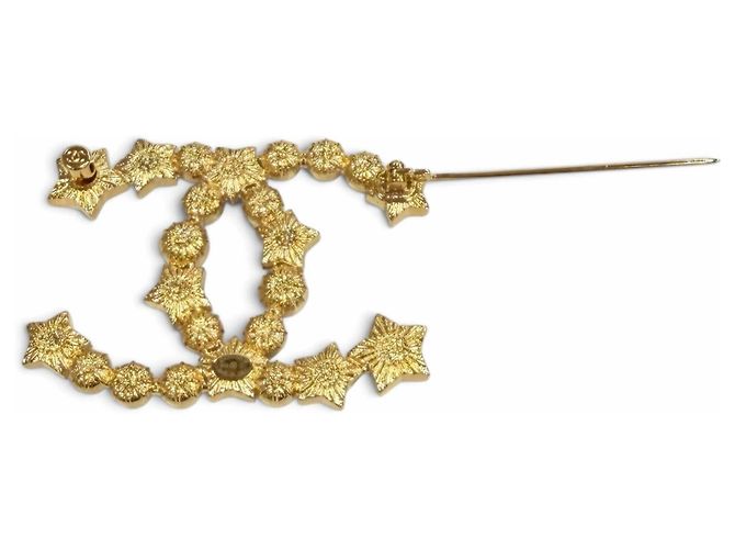 Broche Chanel Coco Mark de strass y perlas eco en forma de estrella Blanco - vista 5
