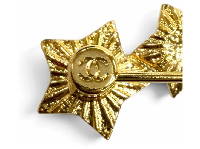 Broche Chanel Coco Mark de strass y perlas eco en forma de estrella Blanco - vista 7
