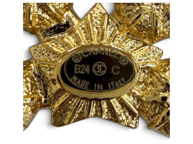 Broche Chanel Coco Mark de strass y perlas eco en forma de estrella Blanco - vista 8
