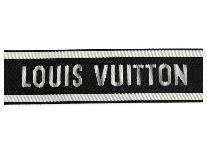 Louis Vuitton 2024 Logo Jacquard Leather Shoulder Strap Preto Branco - vista 4