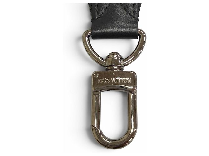 Louis Vuitton 2024 Logo Jacquard Leather Shoulder Strap Preto Branco - vista 5