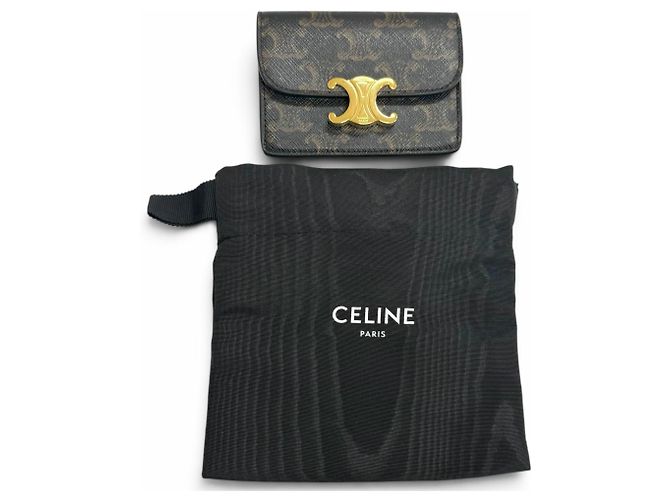 Céline Celine Leather Triomphe Kartenetui - Ansicht 2