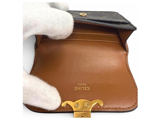 Céline Celine Leather Triomphe Kartenetui - Ansicht 6