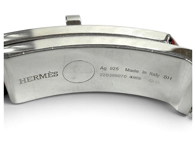 Hermès Bracciale Gourmet Hermes Kelly GM AG925 Argento - vista 9