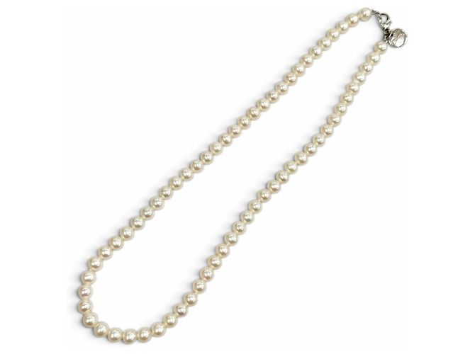 Autre Marque Tiffany Ziegfeld Collection Perlenkette Weiß - Ansicht 5