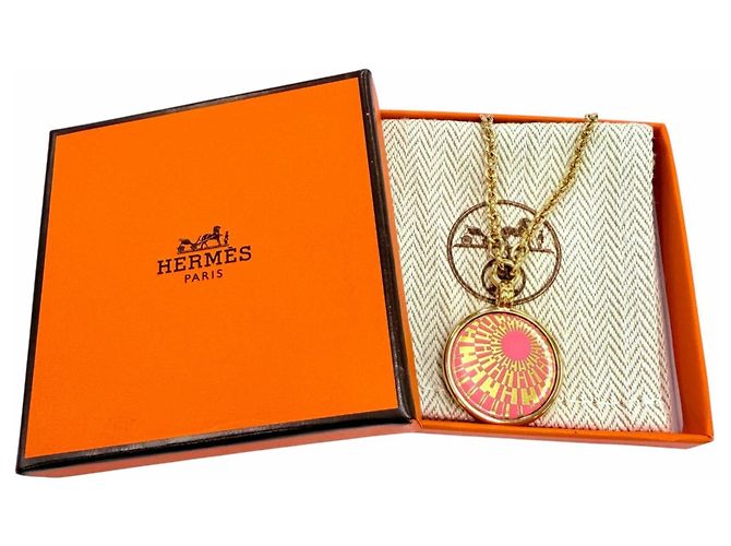 Hermès Collar Hermes PM OP'H H-Motif Rosa Dorado - vista 2