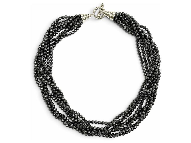 Autre Marque Collana Tiffany & Co. 925 Ematite a 8 fili Metallico - vista 4